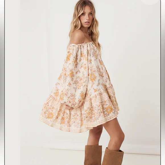 Spell Meadowland Tunic Dress Cream Never Worn - Picture 4 of 15